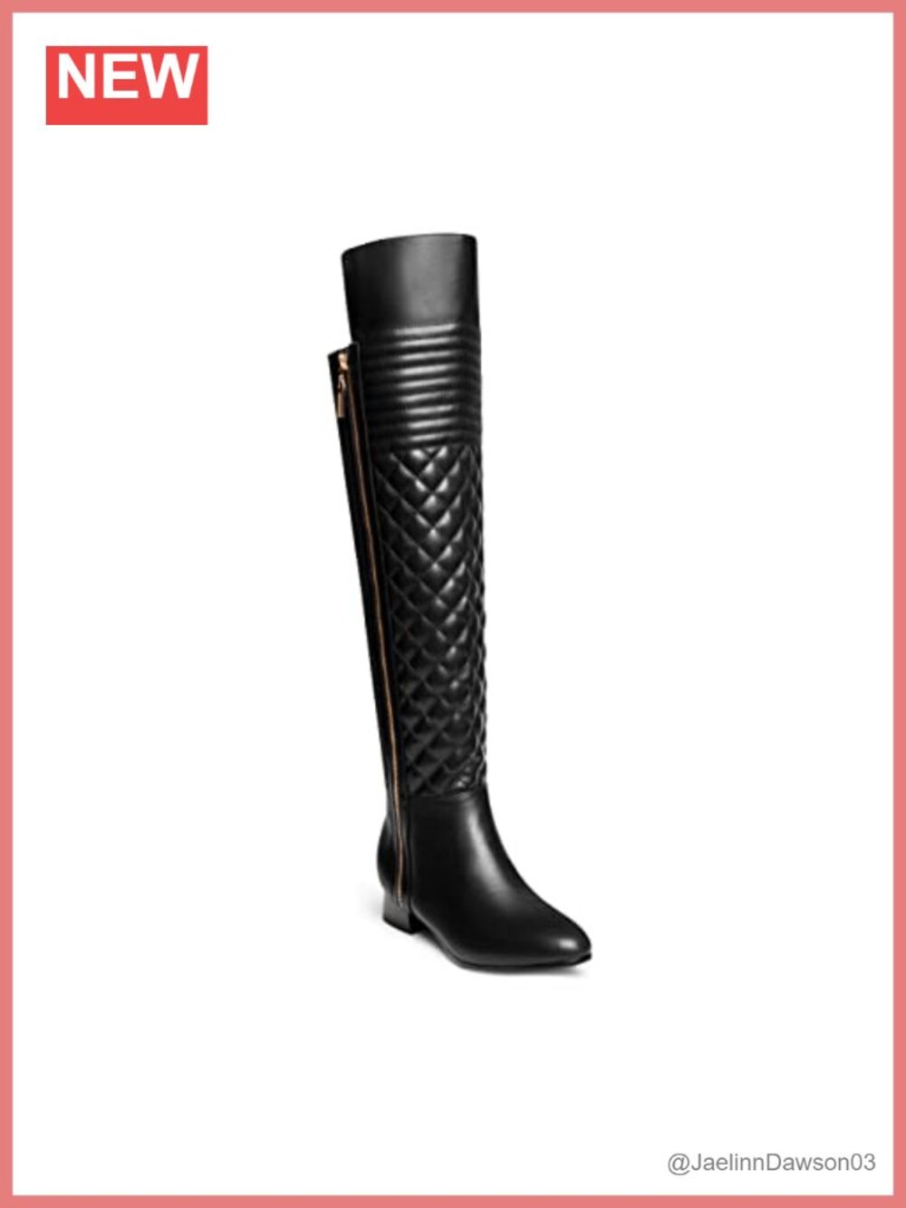 Over the Knee Boots Faux Leather Chunky Heel Stretch Rear Zip